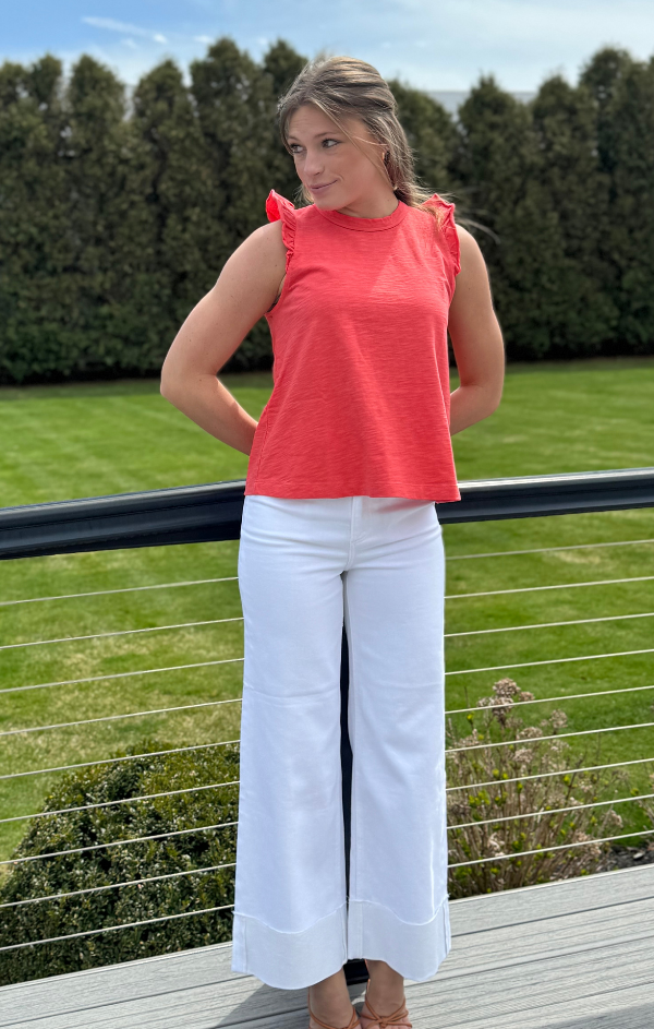 Solid Ruffle Cami