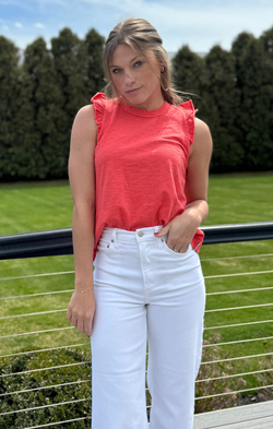 Solid Ruffle Cami