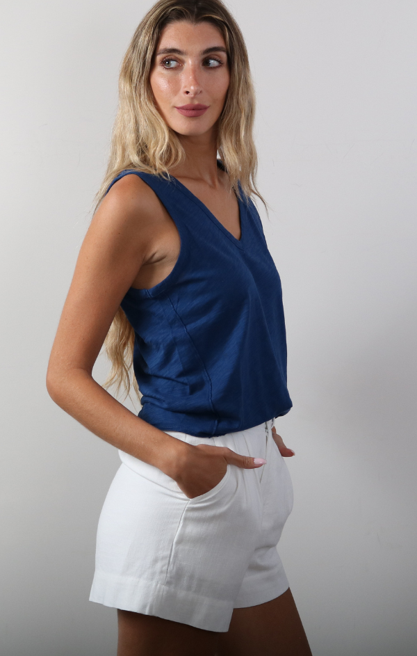 V Neck Seam Detail Tank