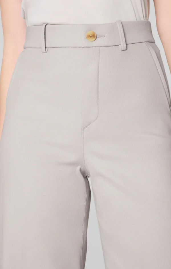 Stretch Twill Cropped Wide Leg Pant