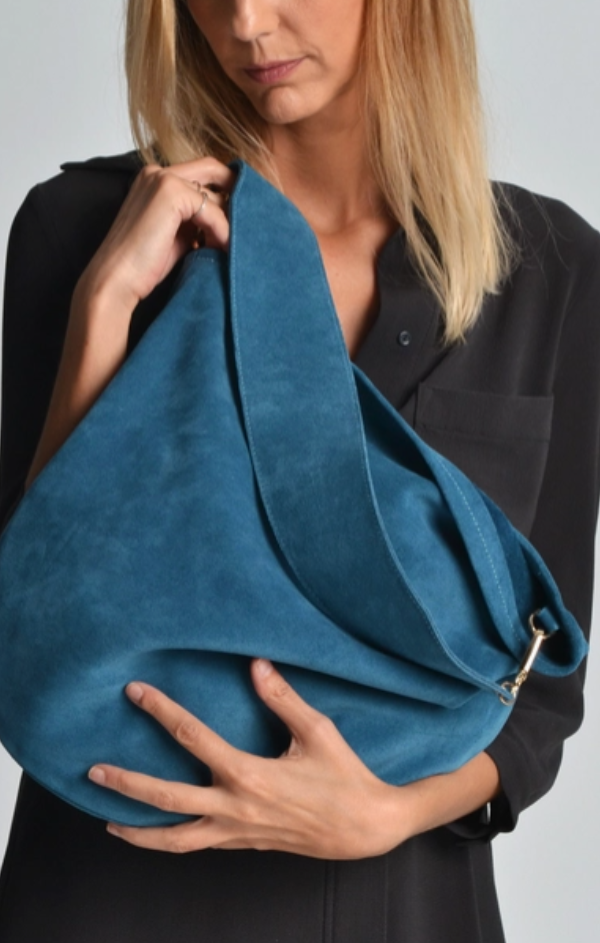 Leather Suede Shoulder Bag