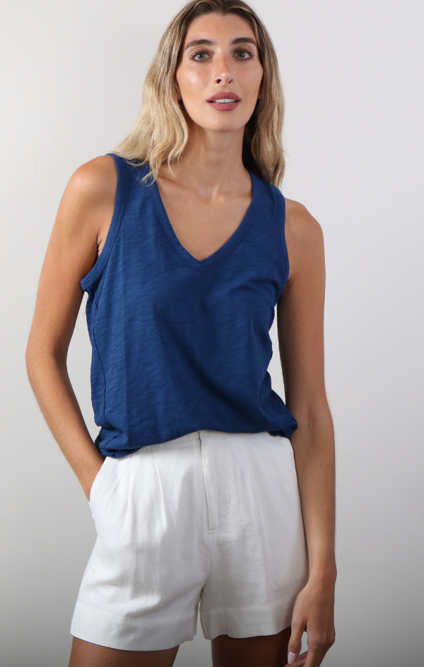 V Neck Seam Detail Tank