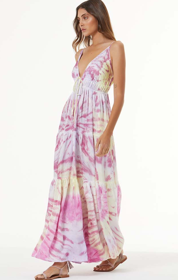 tie dye maxi dress