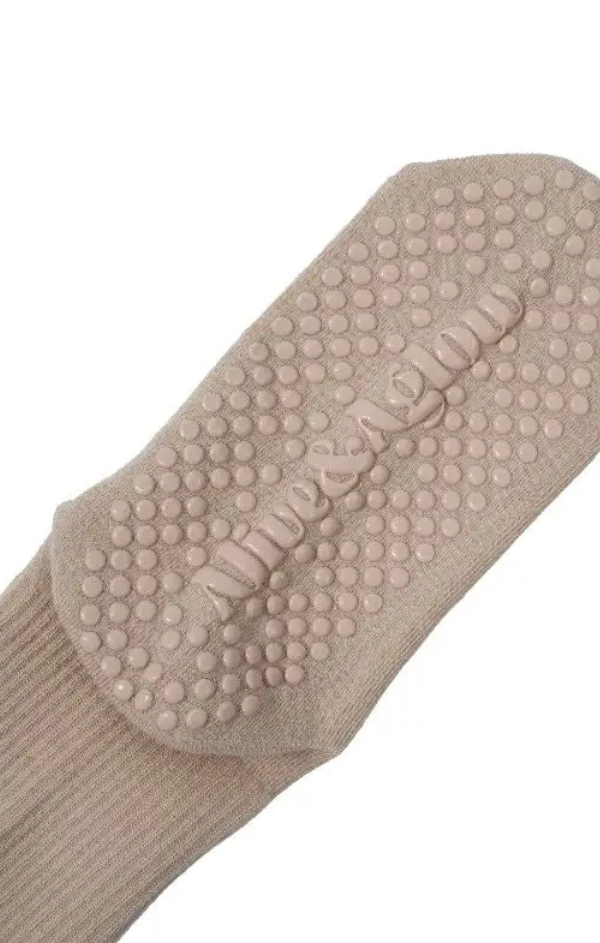 Embroidered Nonslip Grip Socks