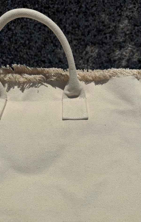 North Fork Beaded Letter Canvas Tote