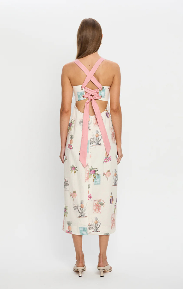 Lyra Tie Back Midi Dress