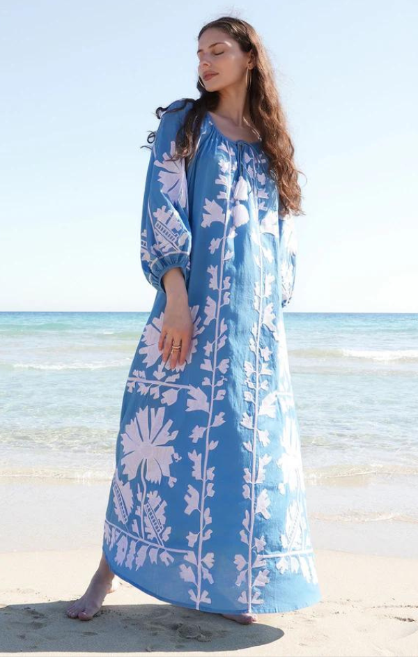 embroidered coverup maxi