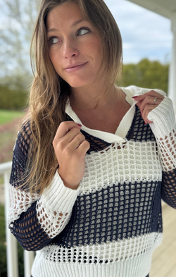 Bardot Open Weave Pullover