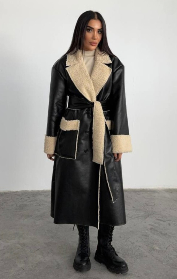 Luxurious Long Shearling Coat