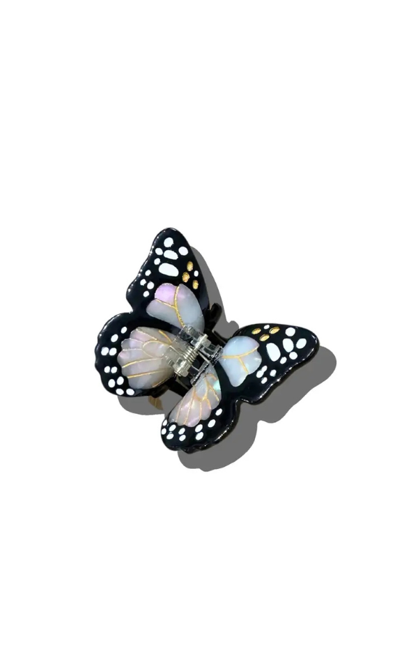 Hand Painted Mini Monarch Hair Clip