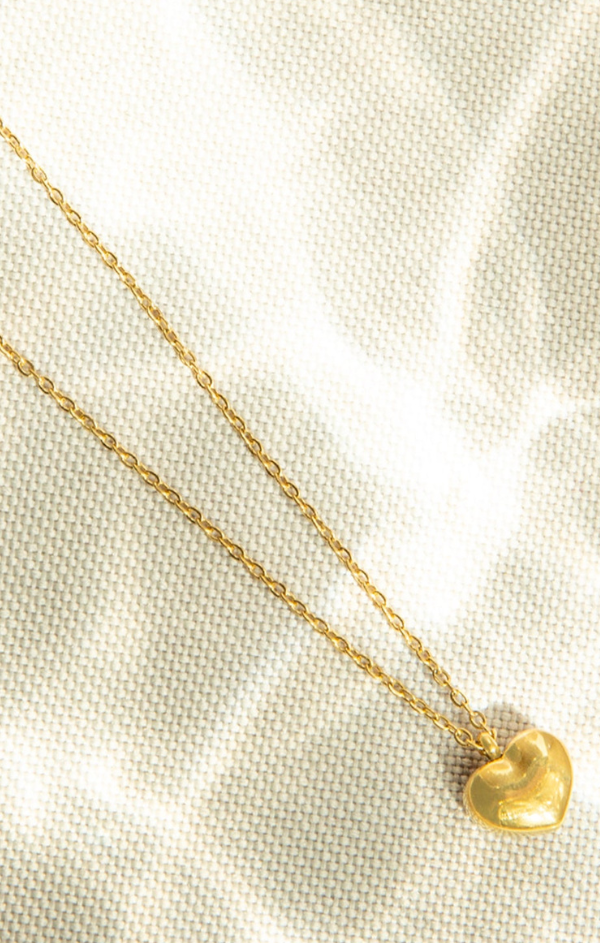 Mini Puffed Heart Necklace