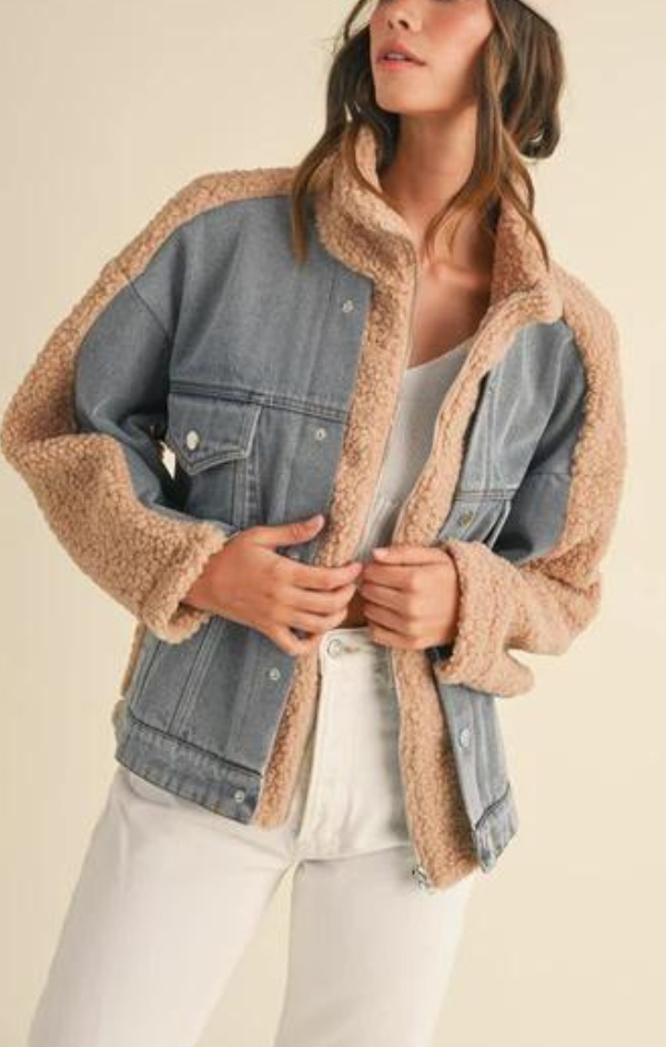 Fleece Denim Jacket