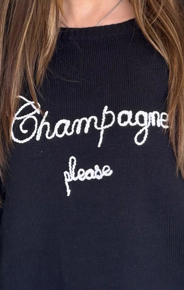 Champagne Please Cashmere Sweater