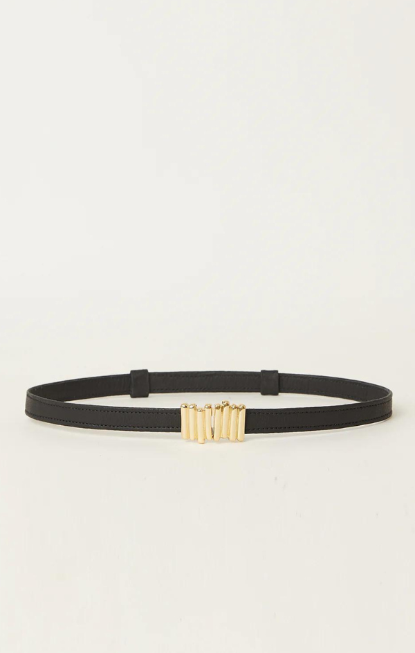 Diem Belt in Black Gold