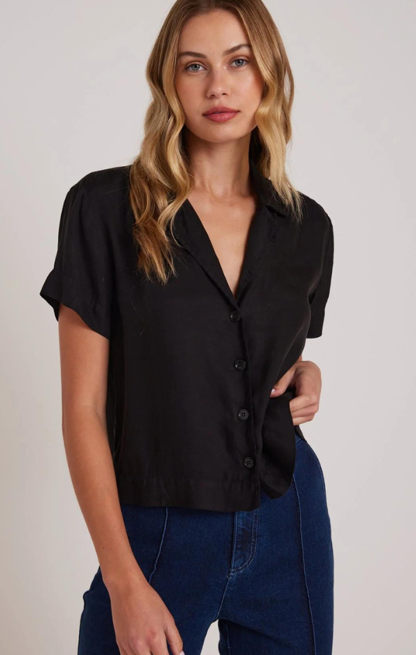 Short Sleeve Flowy Button Down