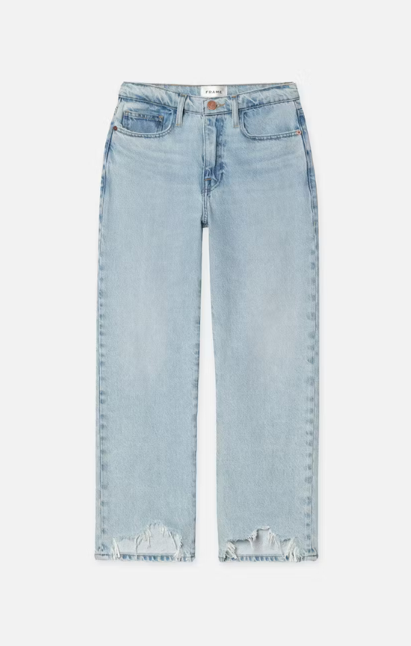 Le Jane Crop Bite Hem in Fizz Indigo