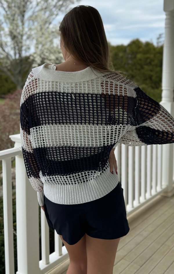 Bardot Open Weave Pullover