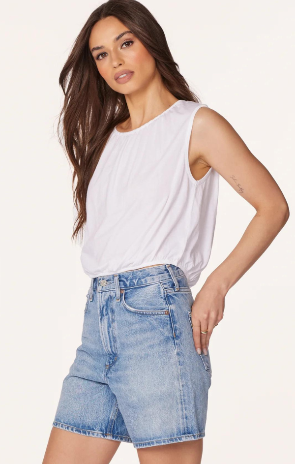 basic white tank top