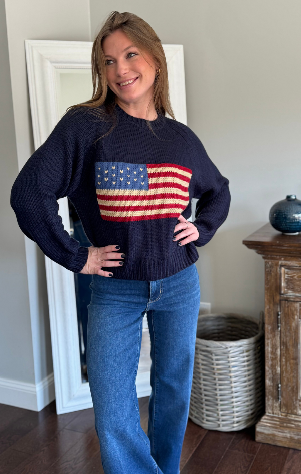 Crewneck Vintage Flag Sweater