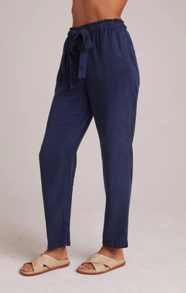 navy tie waist pant