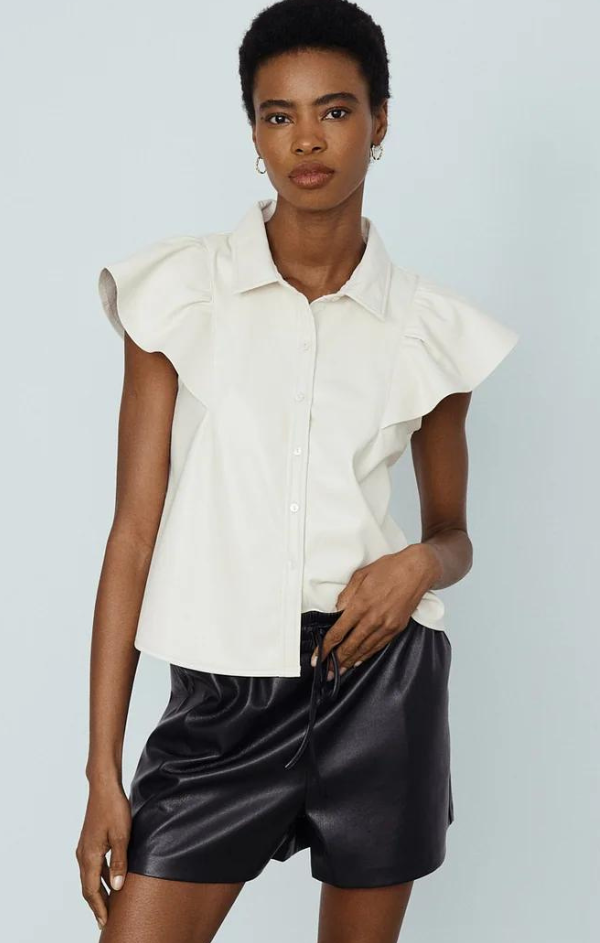 Nessah Sleeveless Leather Shirt