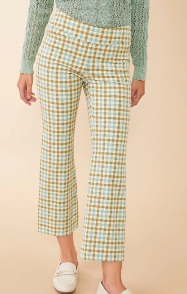 Maren Kick Flare Pant in Mystic Moss Green