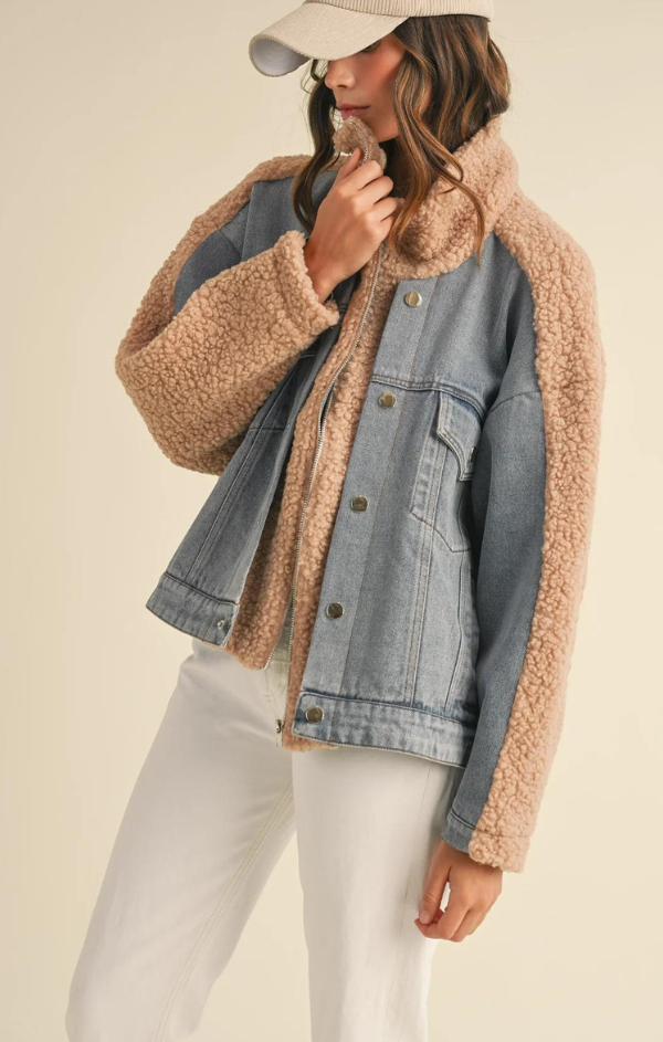 Fleece Denim Jacket