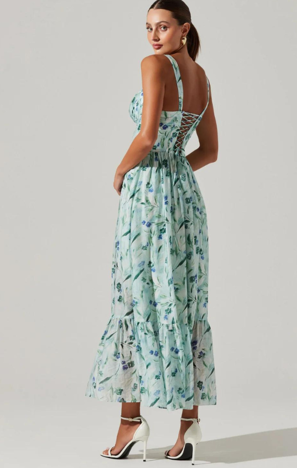 printed floral midi dress