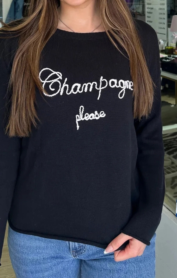 Champagne Please Cashmere Sweater