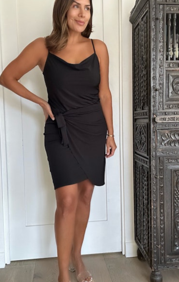 little black wrap dress