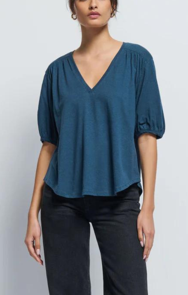 cotton v neck blouse