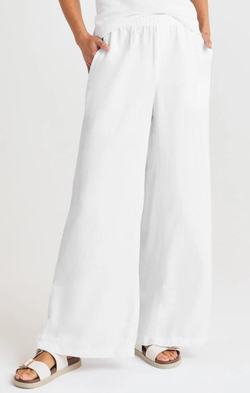 white linen pants