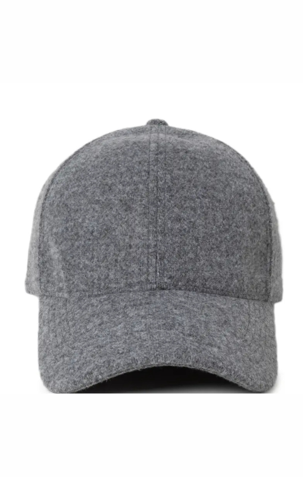 Solid Faux Wool Baseball Cap