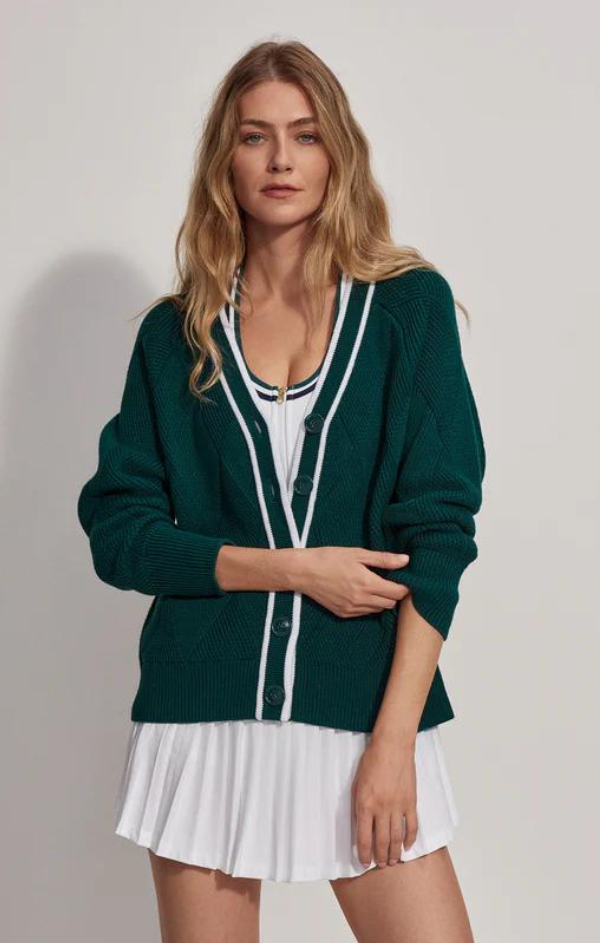 button up tennis cardi