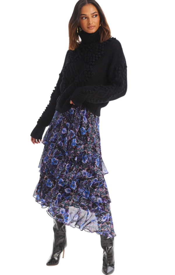 Ella Midi Skirt in Fall Florals