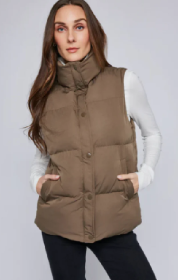 fleece puffer vest