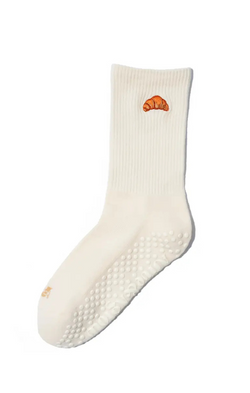 Embroidered Nonslip Grip Socks