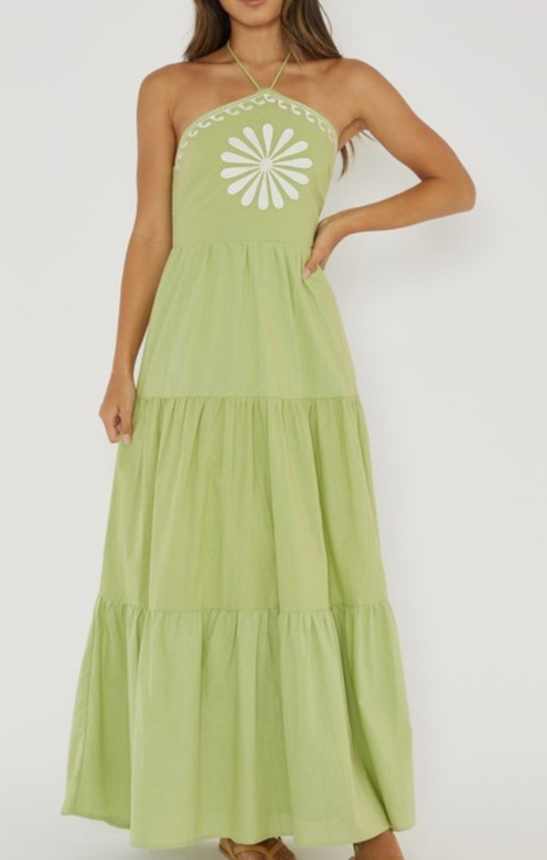 halter maxi dress