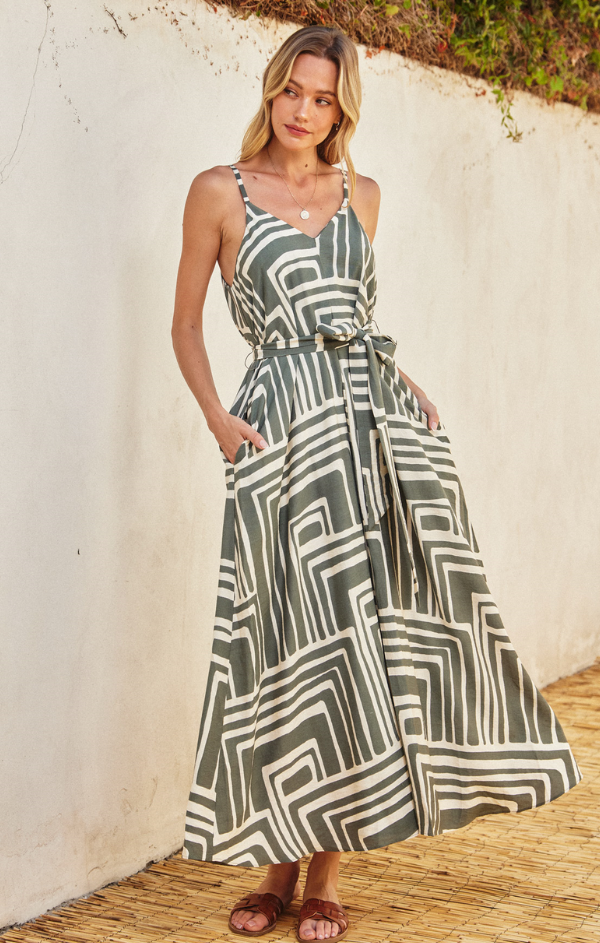 printed tie waist maxi dress resort 2025