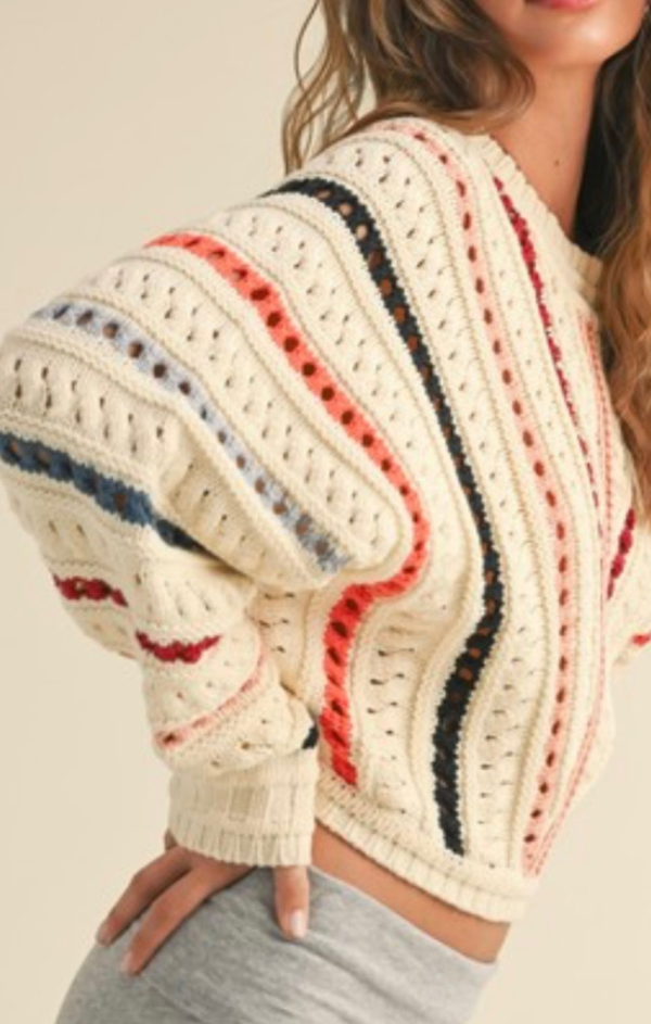 Multicolor Combo Sweater Top