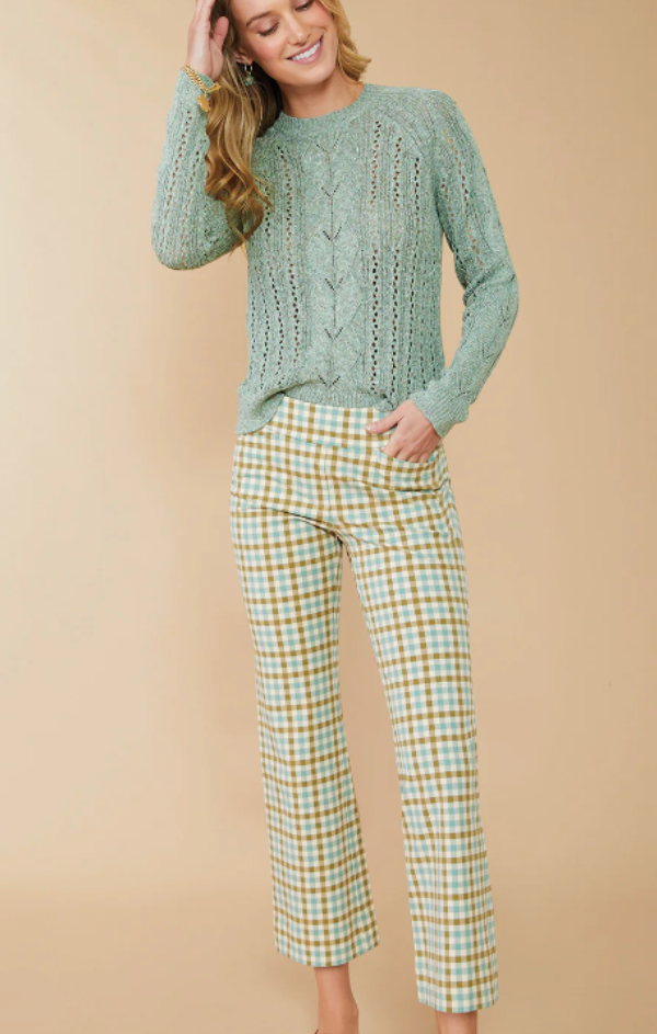 Maren Kick Flare Pant in Mystic Moss Green