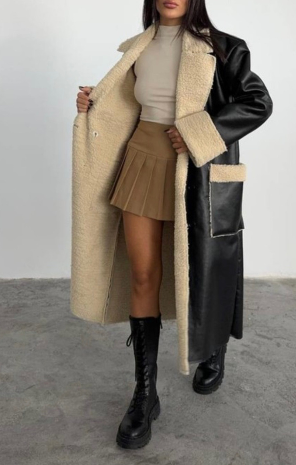 Luxurious Long Shearling Coat