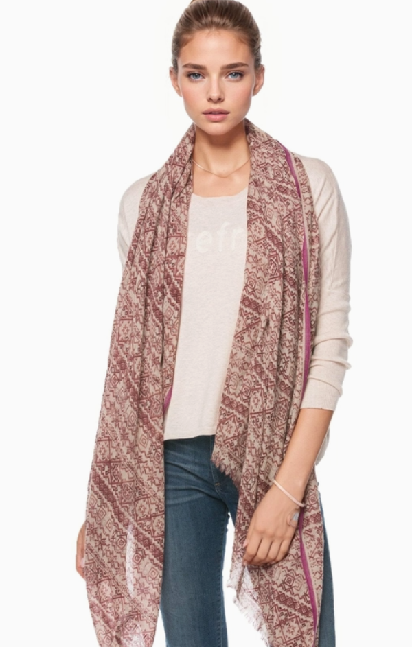 Rosewater Luxury Printed Scarf