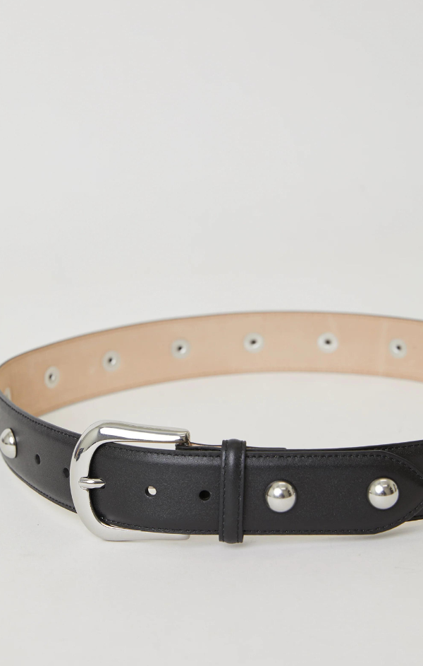 black leather belt