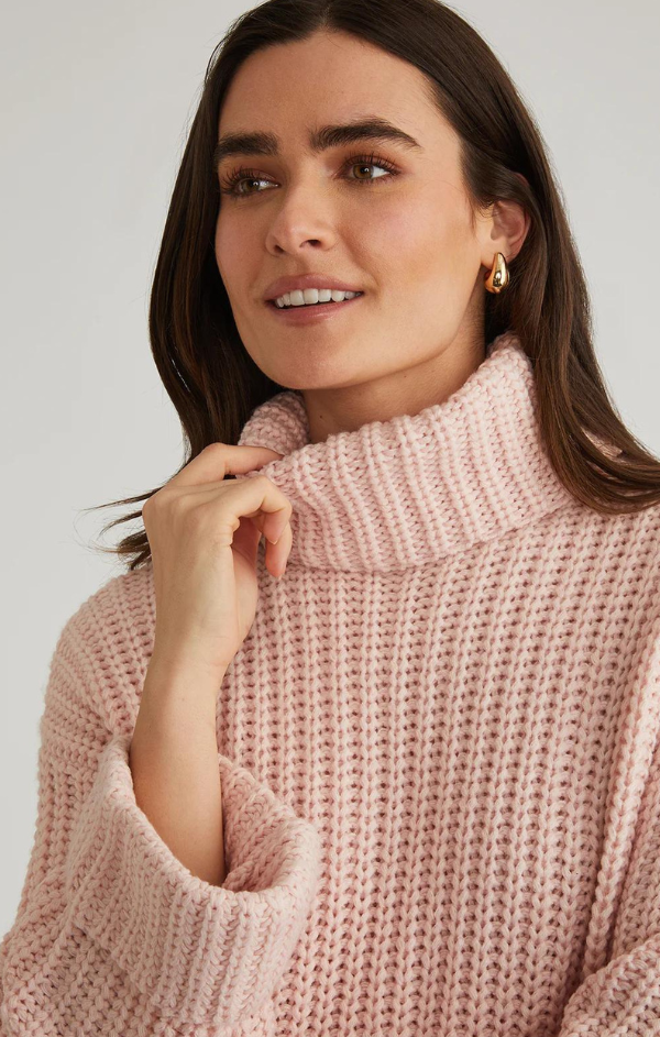 Vida T-Neck Shaker Sweater