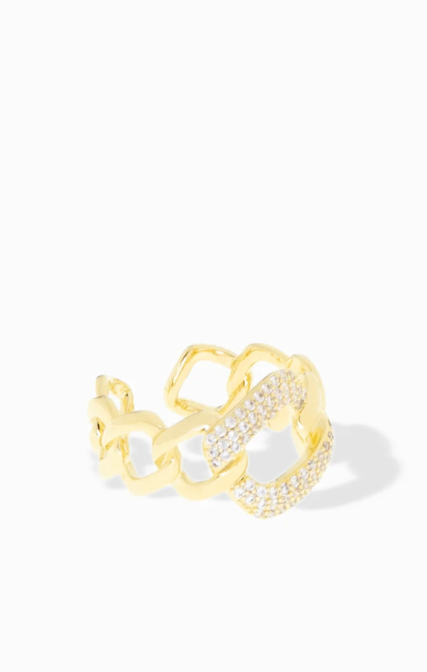 Adjustable Curb Chain Ring with Pave