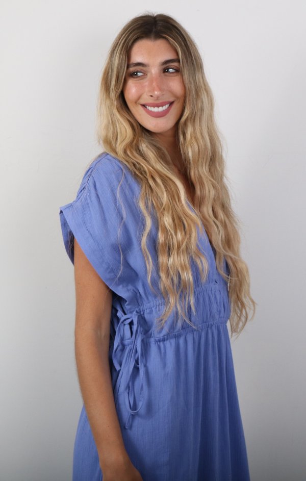 periwinkle kaftan maxi dress