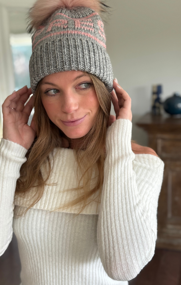 Apres Pom Pom Beanie Ski Hat