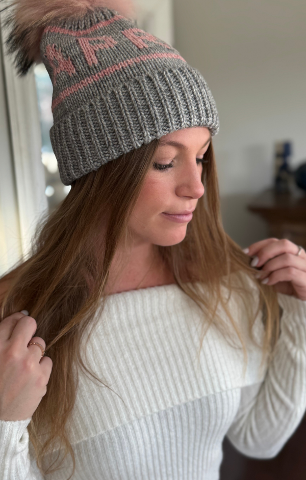 Apres Pom Pom Beanie Ski Hat