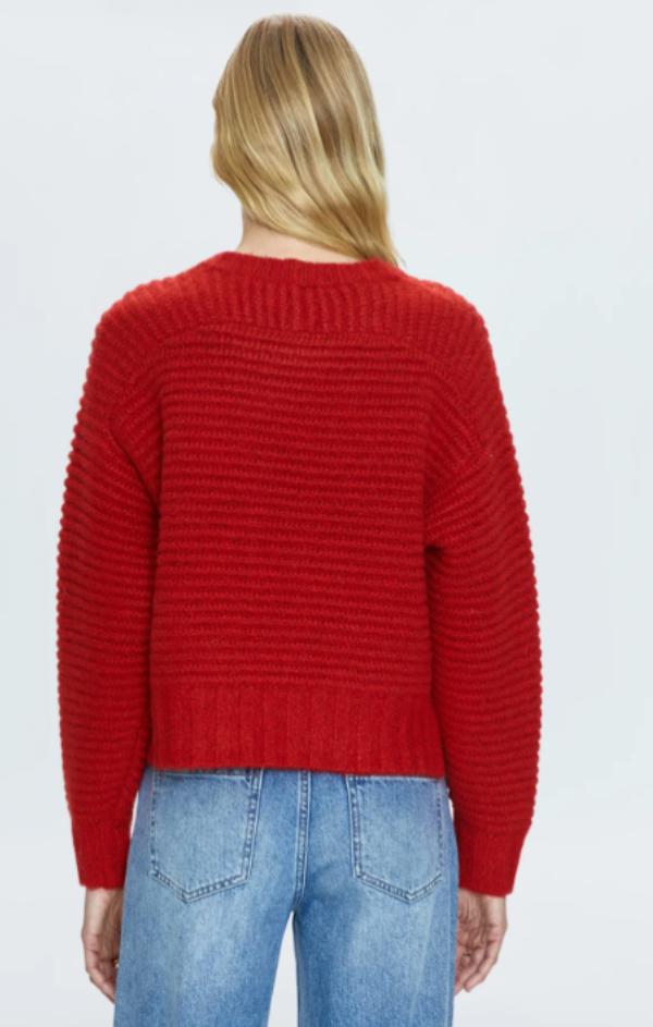 Adina Every Day Sweater in Rouge